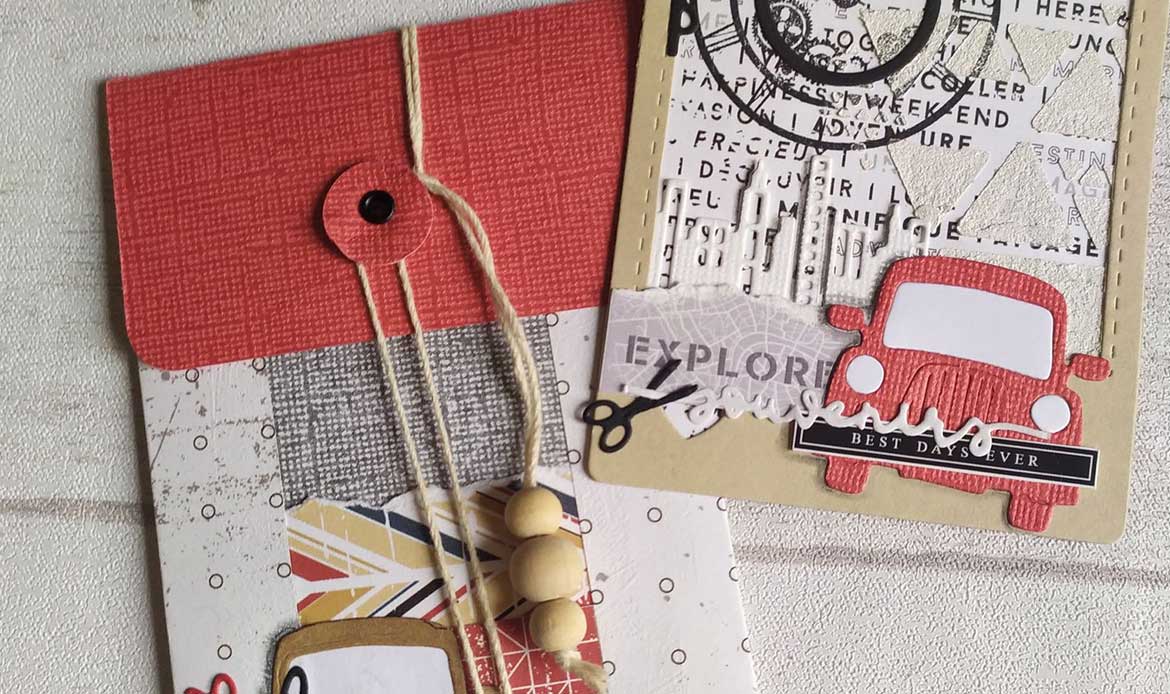 présentation carte polaroid par Kouneli pour Laure de Mes Ptits Ciseaux Scrapbooking