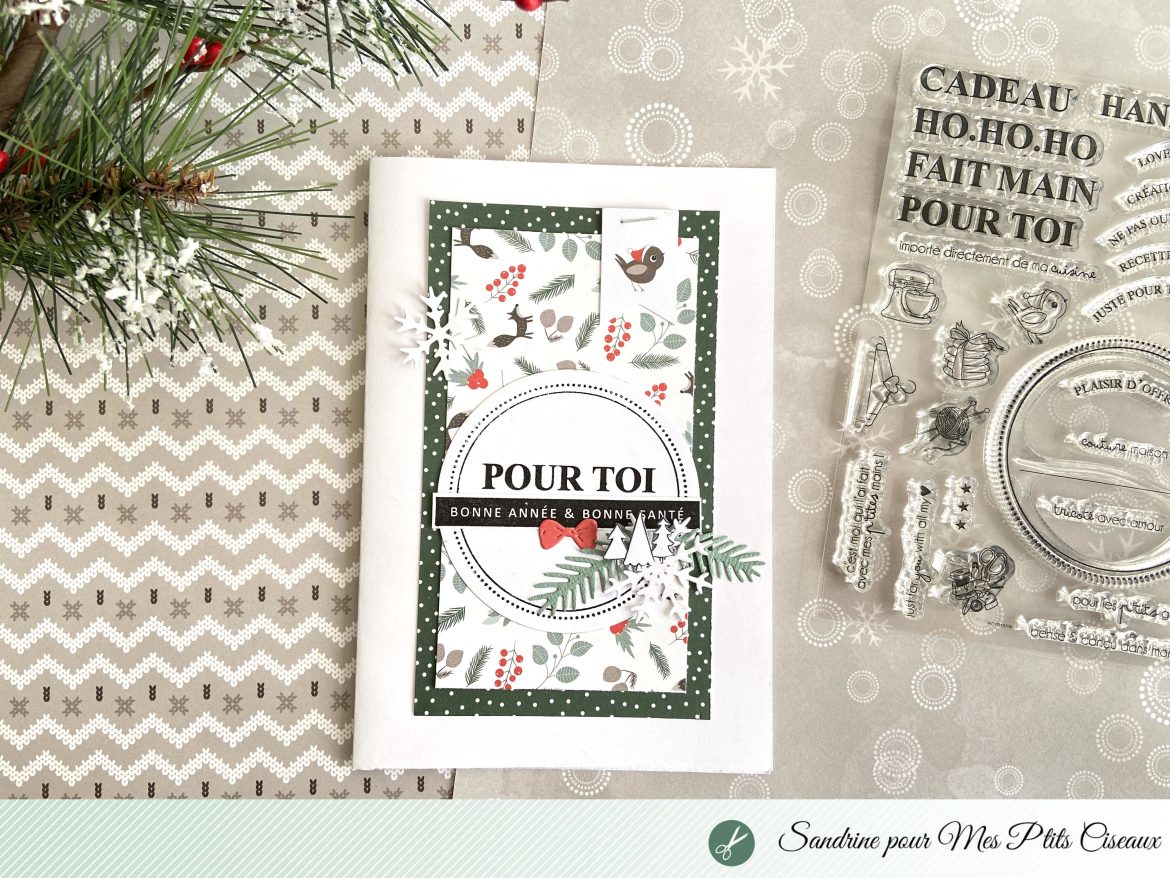 Carte Noël Sandrine pour Mes ptits ciseaux collection Flocons Carte Noël Sandrine pour Mes ptits ciseaux collection Flocons