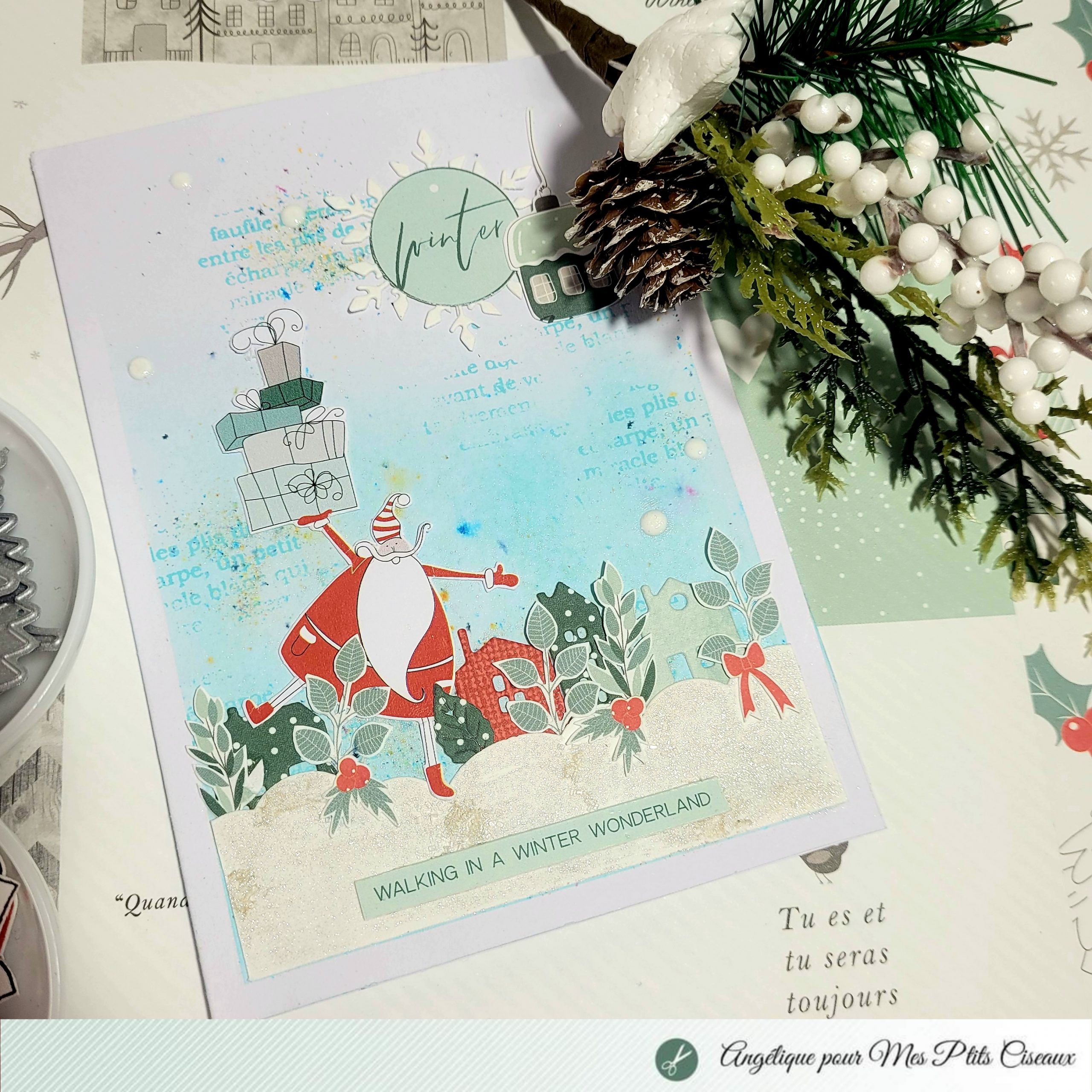 Carte de Noël Angélique Mes ptits ciseaux