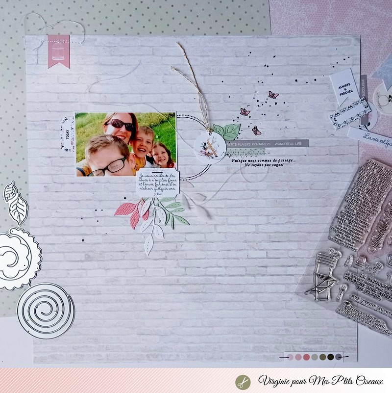 Page National scrapbooking day par Virginie pour mes ptits Ciseaux