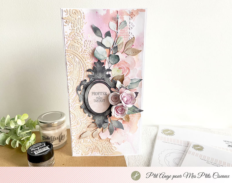 Carte profiter de chaque instant Ptit ange pour mes ptits ciseaux collection cottage